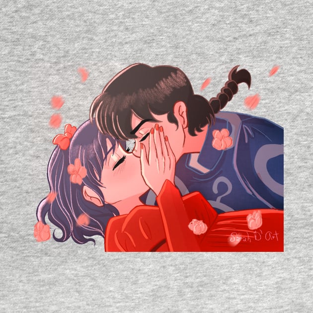 Ranma and Akane Kiss by Sarah D’ Art